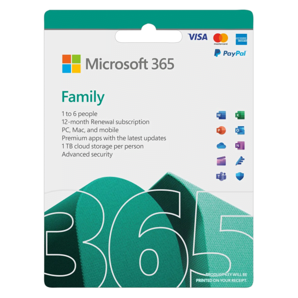 Microsoft Office 365 Family 1 Year Subscription [Digital Download]