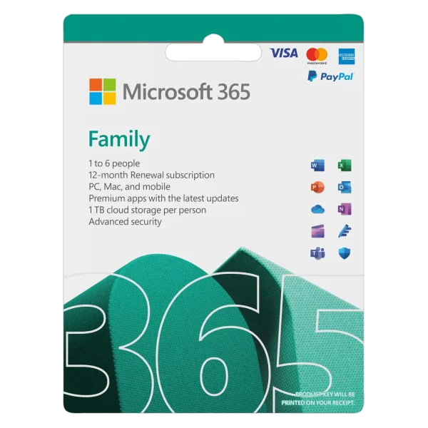 Microsoft Office 365 Family 1 Year Subscription [Digital Download]